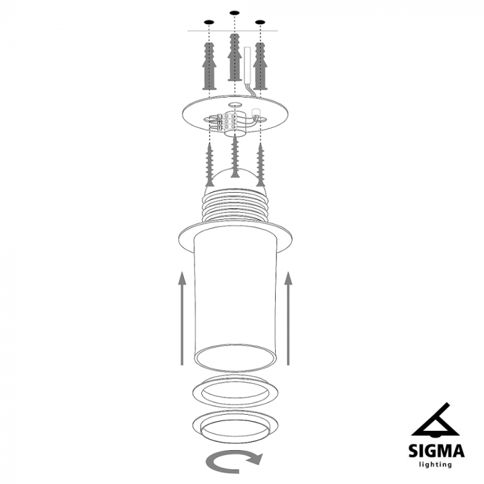 Plafoniera SFERA alb/auriu, 1*E27, 60W, diametru 70 cm - SIGMA [5]