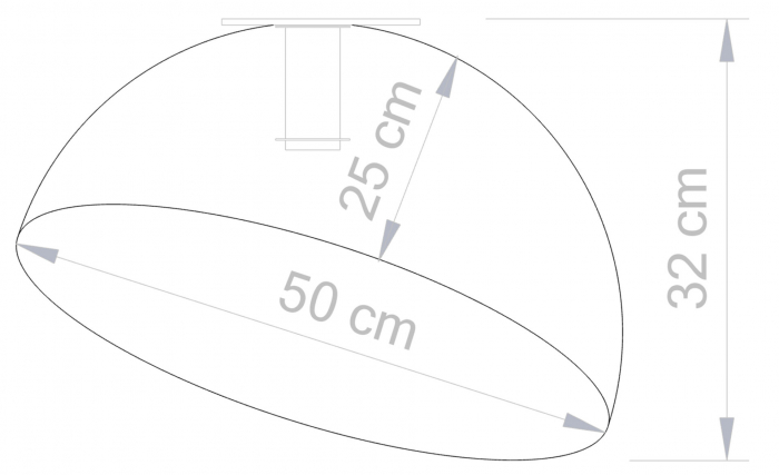 Plafoniera SFERA alb/auriu, 1*E27, 60W, diametru 50 cm - SIGMA [4]