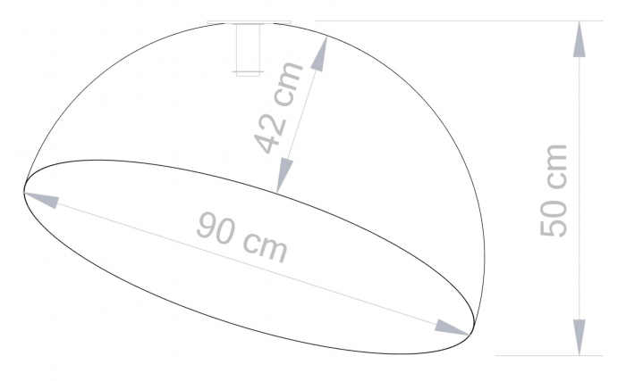 Plafoniera SFERA alb/auriu, 1*E27, 60W, diametru 90 cm - SIGMA [4]