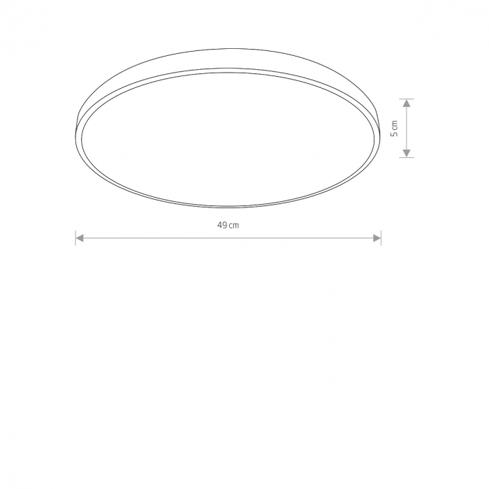 Plafoniera baie LED AGNES ROUND neagra, 32W, 4000K, IP44, diametru 49 cm - NOWODVORSKI [6]