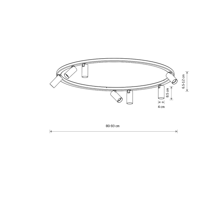 Plafonieră cu spoturi FOURTY ROUND VII, alb, 80 cm Nowodvorski [8]