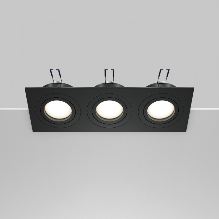 Plafoniera incastrabila in tavan cu spoturi ATOM III, negru, 3*GU10, lungime 25.6 cm - MAYTONI [2]