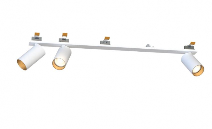Plafoniera incastrabila in tavan cu spoturi MONO SURFACE III, alb/auriu, 3*GU10, lungime 70 cm - NOWODVORSKI [2]