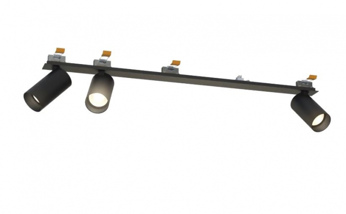 Plafoniera incastrabila in tavan cu spoturi MONO SURFACE III, negru, 3*GU10, lungime 70 cm - NOWODVORSKI [2]