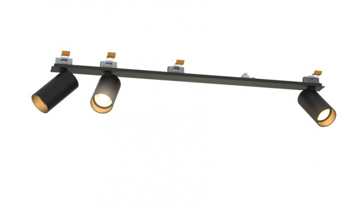 Plafoniera incastrabila in tavan cu spoturi MONO SURFACE III, negru/auriu, 3*GU10, lungime 70 cm - NOWODVORSKI [2]