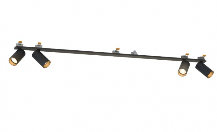 Plafoniera incastrabila in tavan cu spoturi MONO SURFACE IV, negru/auriu, 4*GU10, lungime 118 cm - NOWODVORSKI [2]