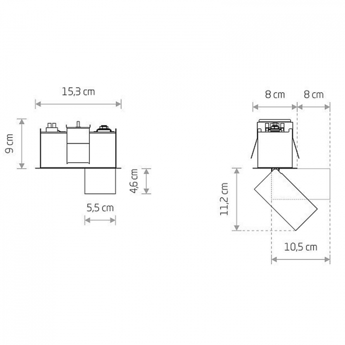 Plafoniera incastrata MONO DEEP I, 15 cm [2]