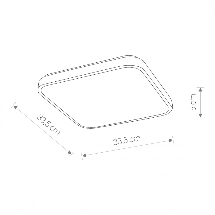 Plafoniera LED AGNES SQUARE alba, 16W, 4000K, IP44, dimensiune 33.5 cm - NOWODVORSKI [5]