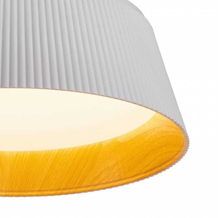 Plafonieră led Frill, alb/lemn, 3000K, diametru 45 cm - Step into Design [3]