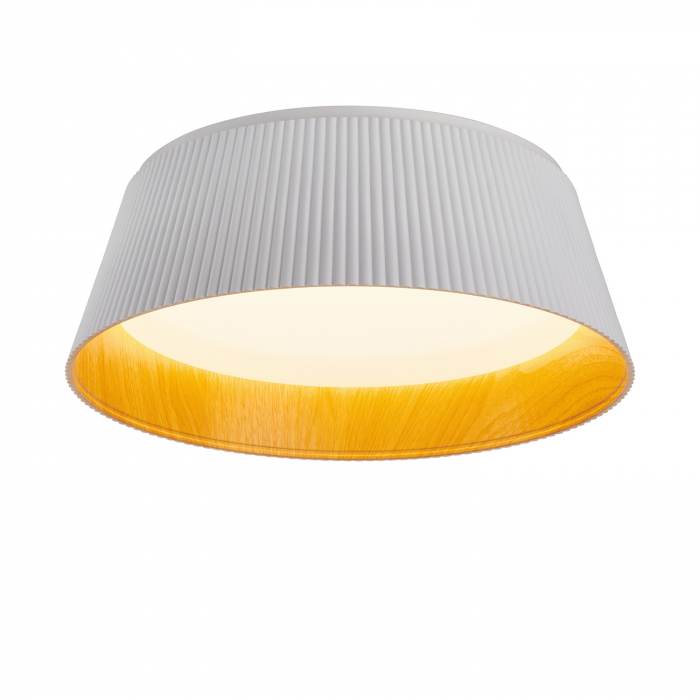Plafonieră led Frill, alb/lemn, 3000K, diametru 45 cm - Step into Design [2]