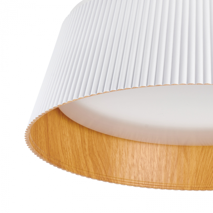 Plafonieră led Frill, alb/lemn, 3000K, diametru 45 cm - Step into Design [4]
