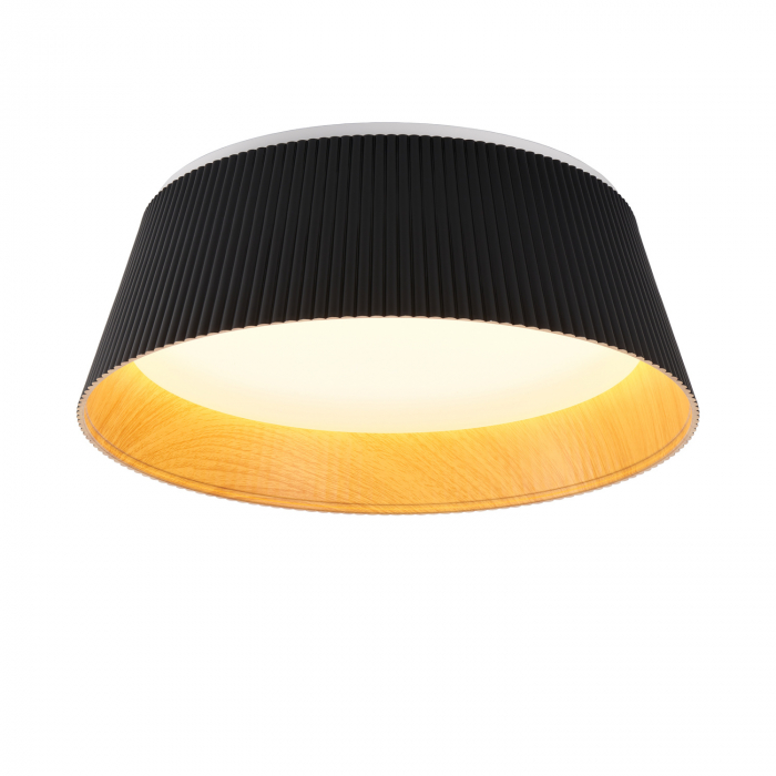 Plafonieră led Frill, negru/lemn, 3000K, diametru 45 cm - Step into Design [2]
