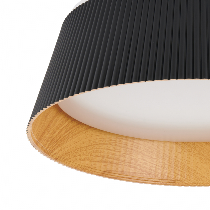 Plafonieră led Frill, negru/lemn, 3000K, diametru 45 cm - Step into Design [3]