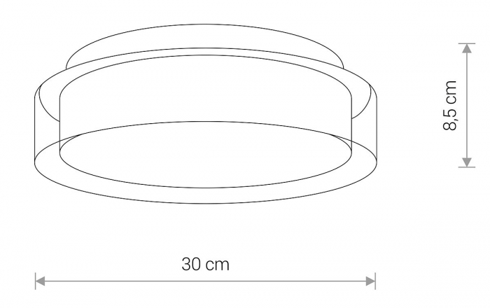 Plafoniera LED PAN S, sticla transparenta/crom, 12W, 4000K, IP44, diametru 30 cm - NOWODVORSKI [3]