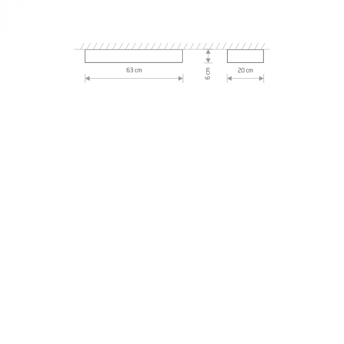 Plafoniera LED SOFT cu tub LED, alb, 3000K, IP20, 63x20 cm - NOWODVORSKI [4]