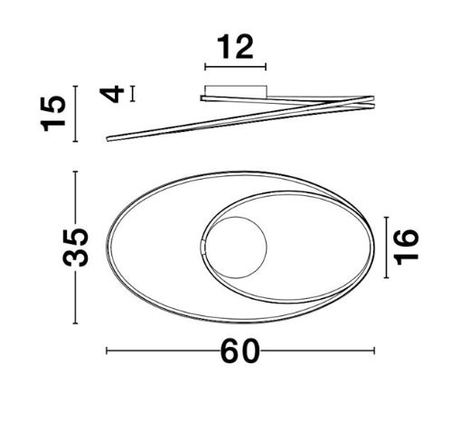 Plafoniera LED VIARREGIO, negru, 3000K, 60 cm - NOVA LUCE 9500710 [6]