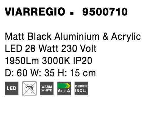 Plafoniera LED VIARREGIO, negru, 3000K, 60 cm - NOVA LUCE 9500710 [8]