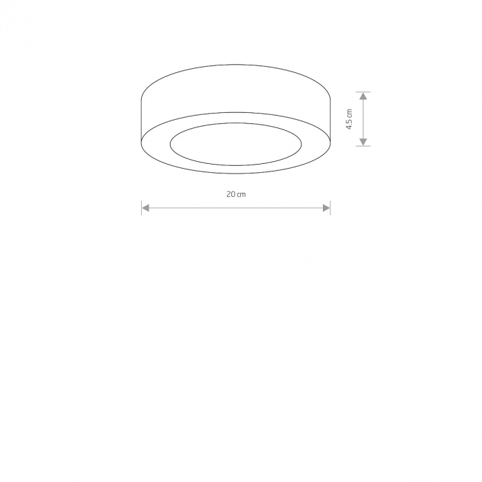 Plafoniera pentru exterior LED MERIDA, grafit/alb, 3000K, IP54, 540 lm, diametru 20 cm - NOWODVORSKI  9514 [2]