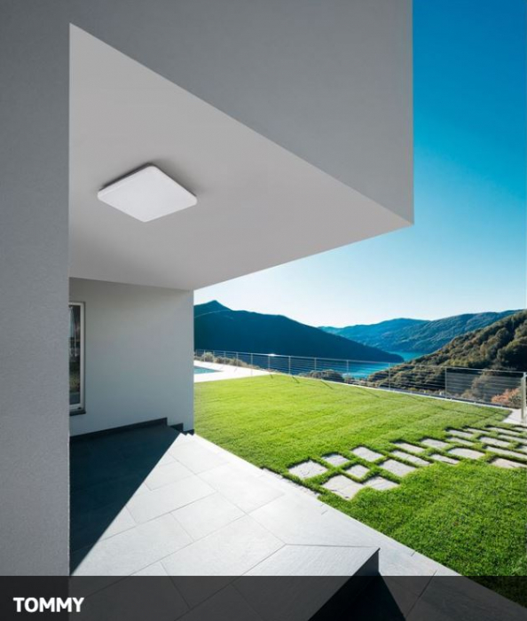 Plafoniera pentru exterior LED TOMMY, gri/alb, 3000K, IP54, 1920 lm, lungime 28 cm - NOVA LUCE [2]