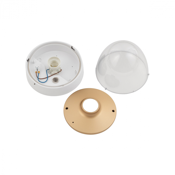 Plafoniera pentru exterior NOOK, alb/auriu/transparent, 1*E27, IP44, diametru 18 cm - NOWODVORSKI 7970 [4]