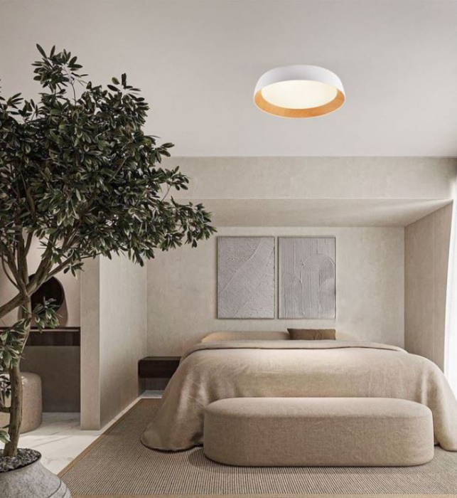 Plafoniera rotunda LED SIGI, alb/lemn, dimabila, 3000K, 4201Lm, diametru 60 cm - NOVA LUCE [4]