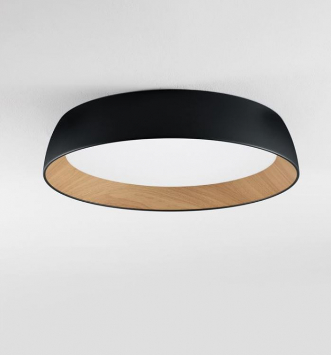 Plafoniera rotunda LED SIGI, negru/lemn, dimabila, 3000K, 4201Lm, diametru 60 cm - NOVA LUCE [3]