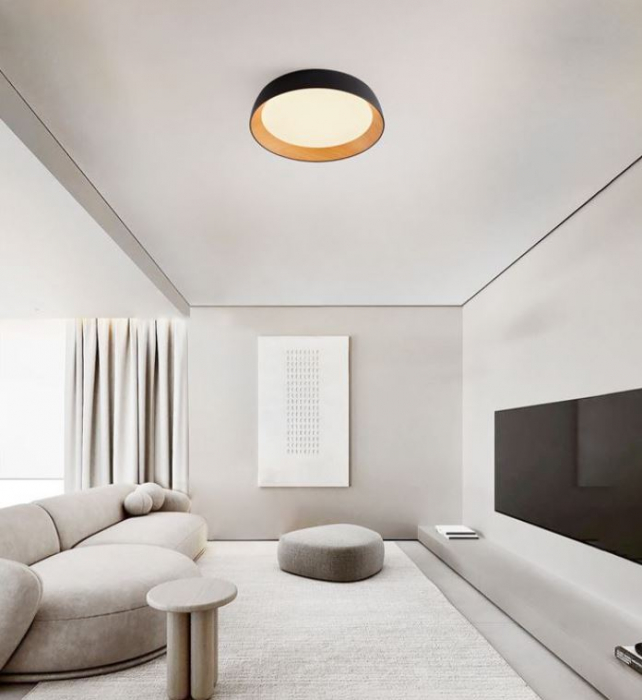 Plafoniera rotunda LED SIGI, negru/lemn, dimabila, 3000K, 4201Lm, diametru 60 cm - NOVA LUCE [4]