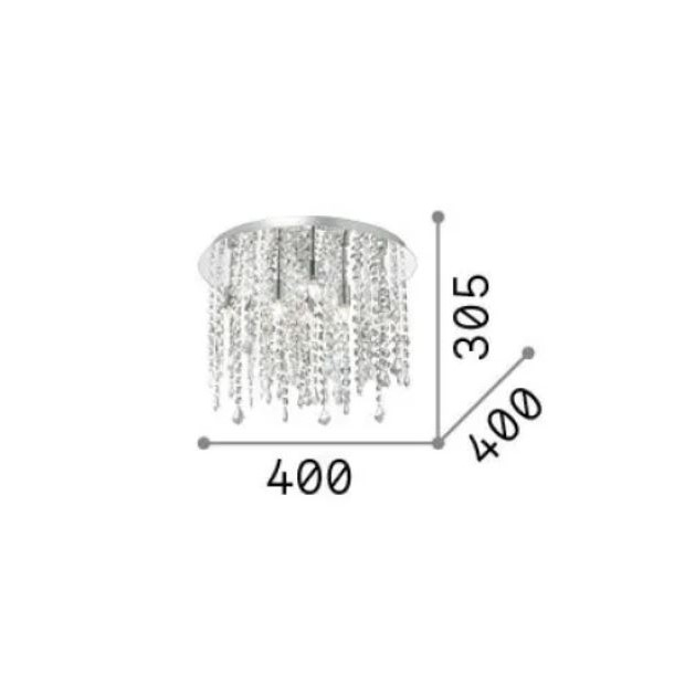 Lustra tip plafoniera ROYAL PL8 crom, 8*G9, 40W, diametru 40 cm - IDEAL LUX [2]
