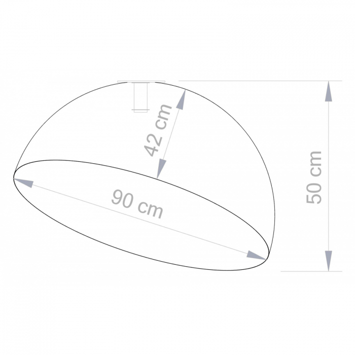 Plafoniera SFERA alb/cupru, 1*E27, 60W, diametru 90 cm - SIGMA [4]