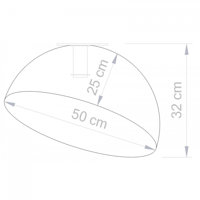 Plafoniera SFERA alb/cupru, 1*E27, 60W, diametru 50 cm - SIGMA [5]