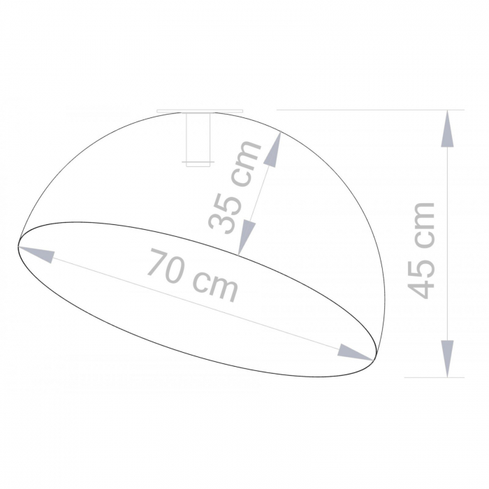 Plafoniera SFERA negru/auriu, 1*E27, 60W, diametru 70 cm - SIGMA [6]