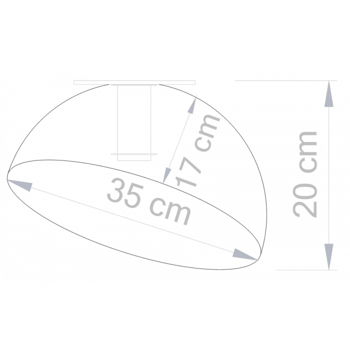 Plafoniera SFERA negru/cupru, 1*E27, 60W, diametru 35 cm - SIGMA [4]
