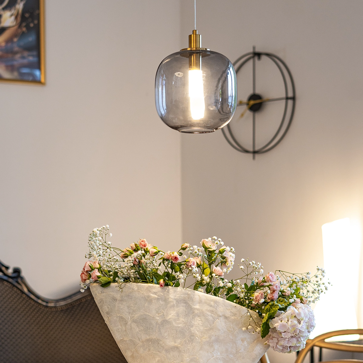 Lampă suspendată LED POLAR, auriu/smoky, diametru 18 cm - ALTAVOLA DESIGN [5]