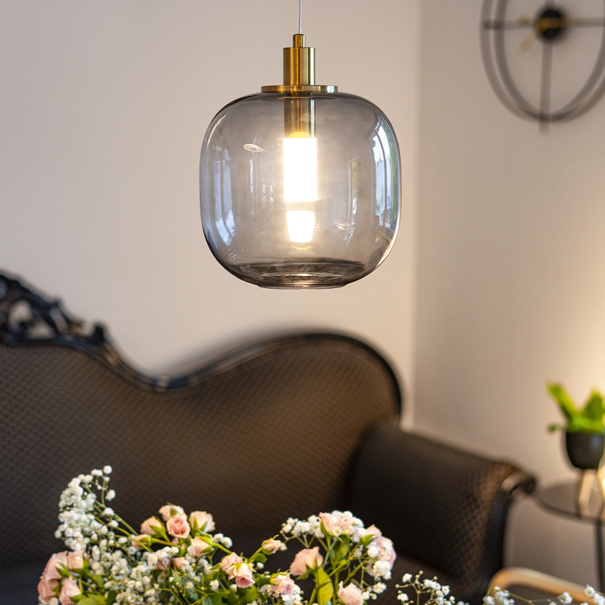 Lampă suspendată LED POLAR, auriu/smoky, diametru 18 cm - ALTAVOLA DESIGN [6]