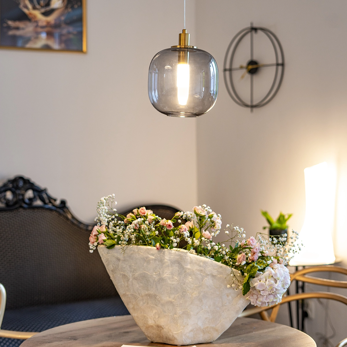 Lampă suspendată LED POLAR, auriu/smoky, diametru 18 cm - ALTAVOLA DESIGN [4]