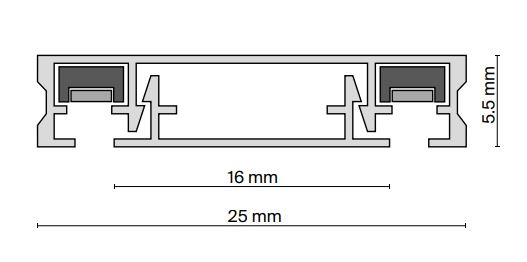 Sina magnetica slim RADITY aplicata, alba, lungime 2 m - MAYTONI TRX084-112W [4]
