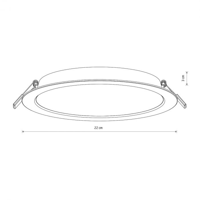 Spot incastrat MYKONOS LED, alb, 24W, 4000K, diametru 22 cm - NOWODVORSKI [7]