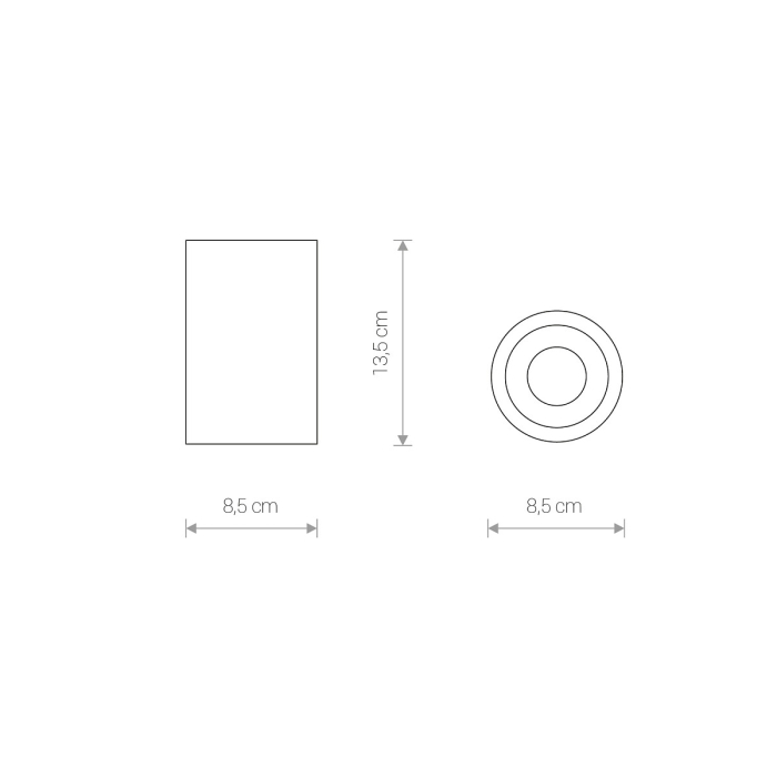 Spot aplicat baie ALPHA, alb, IP54, 8.5 cm - Nowodvorski [2]