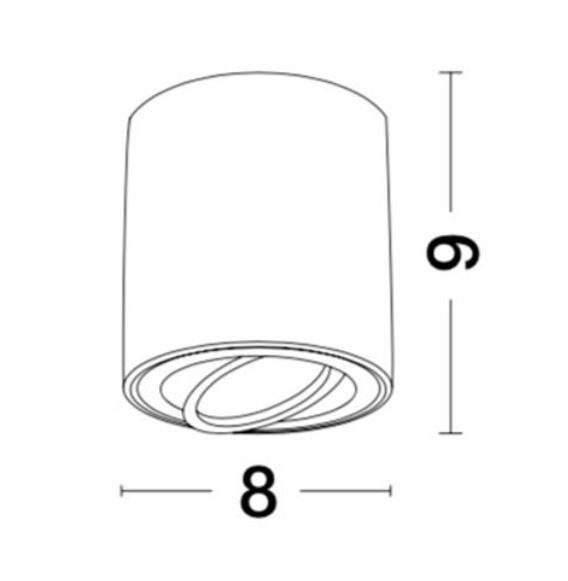 Spot aplicat orientabil GOZZANO, alb, 1*GU10, diametru 8 cm - NOVA LUCE [3]