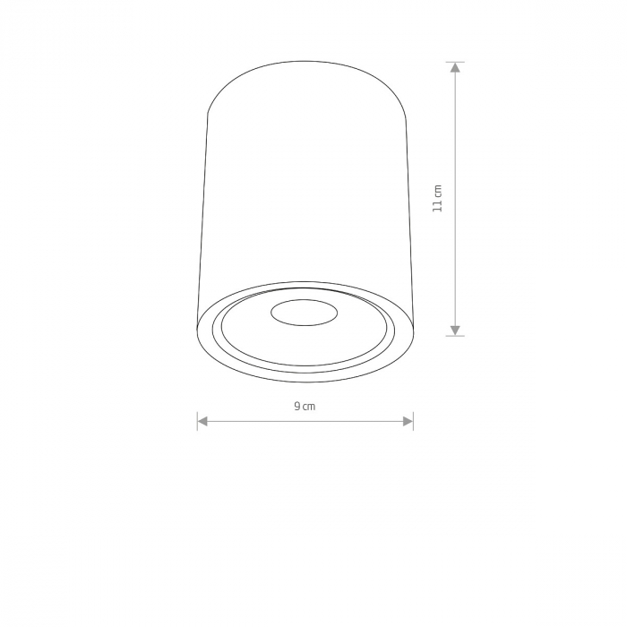 Spot aplicat pentru exterior LED EDESA M, negru, 3000K, IP54, flux 530 lm, diametru 9 cm - NOWODVORSKI 9107 [3]