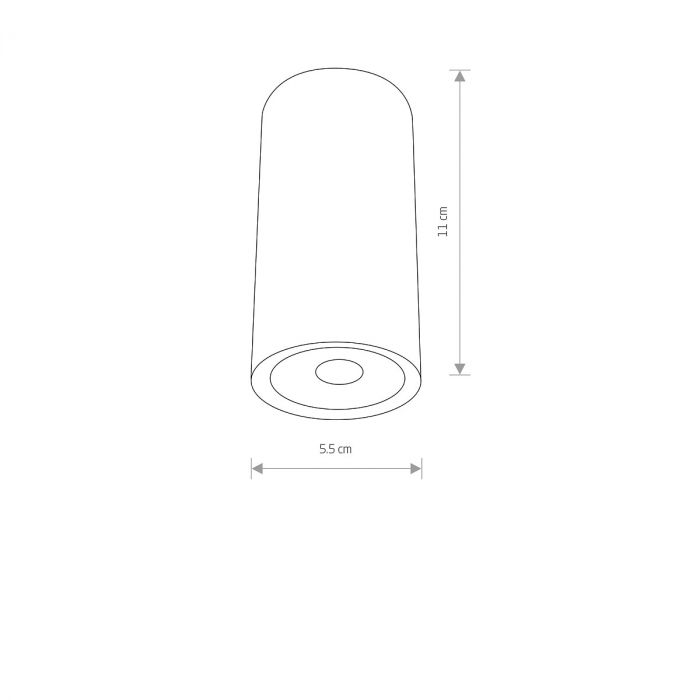 Spot aplicat pentru exterior LED EDESA S, alb, 3000K, IP54, flux 250 lm, diametru 5.5 cm - NOWODVORSKI 9111 [2]
