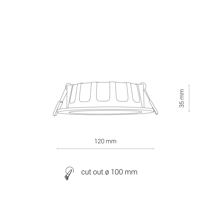 Spot încastat LED CL KOS, alb, IP44, diametru 12 cm - NOWODVORSKI 8782 [5]