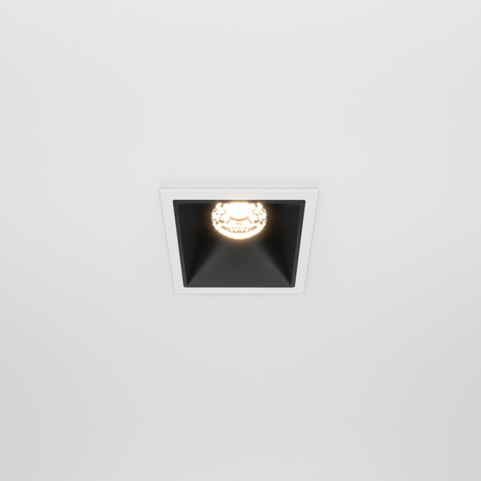 Spot incastrat LED ALFA, alb/negru, 3000K, 6.5 cm - MAYTONI DL043-01-10W3K-SQ-WB [3]