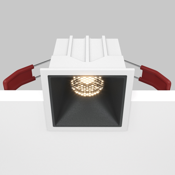 Spot incastrat LED ALFA, alb/negru, 3000K, 6.5 cm - MAYTONI DL043-01-10W3K-SQ-WB [4]