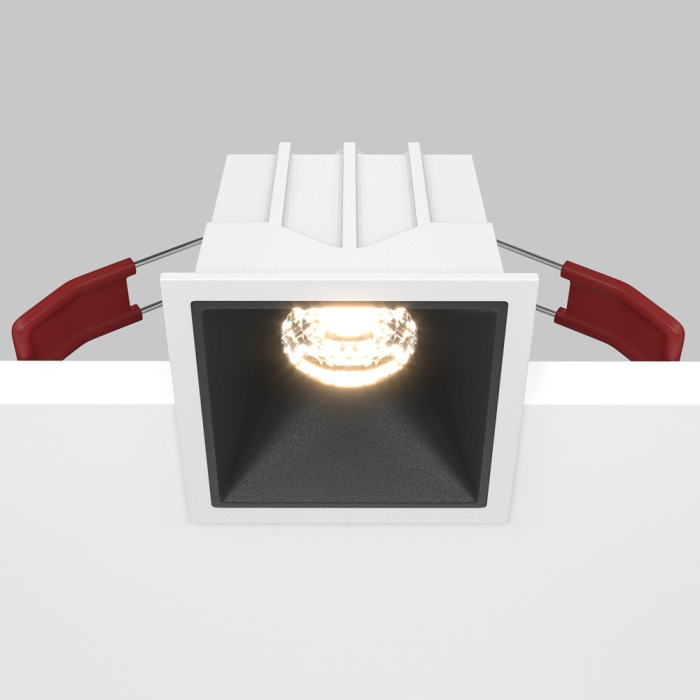 Spot incastrat LED ALFA, alb/negru, 3000K, 6.5 cm - MAYTONI DL043-01-10W3K-SQ-WB [2]