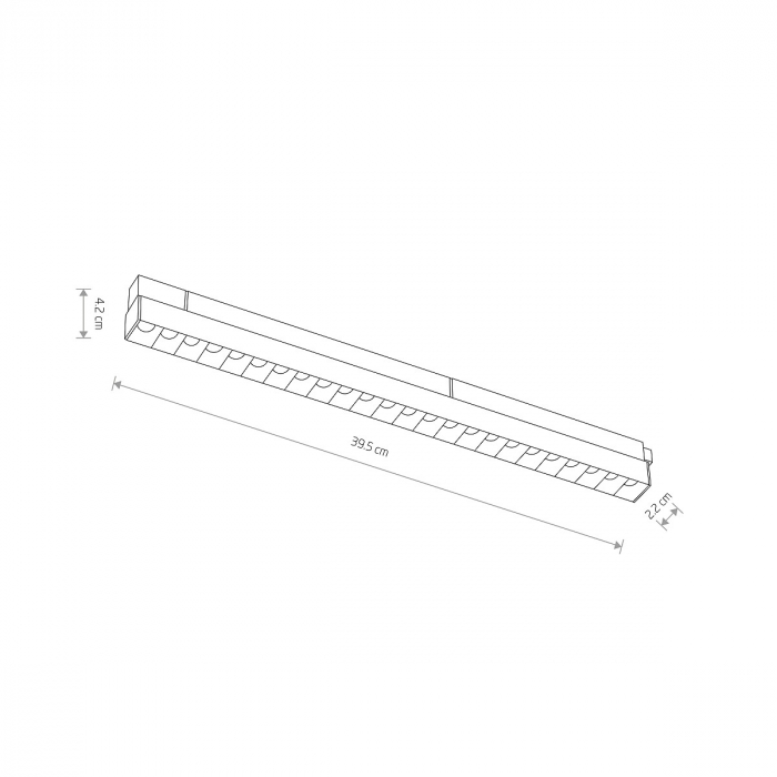 Spot liniar LED FOCUS pentru sina magnetica LVM, negru, 15W, 3000K, lungime 39.5 cm - NOWODVORSKI [4]