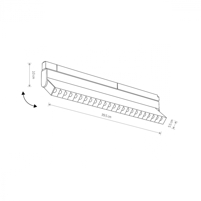 Spot liniar LED pentru sina magnetica LVM, negru, 15W, 3000K, lungime 39.5 cm - NOWODVORSKI [4]