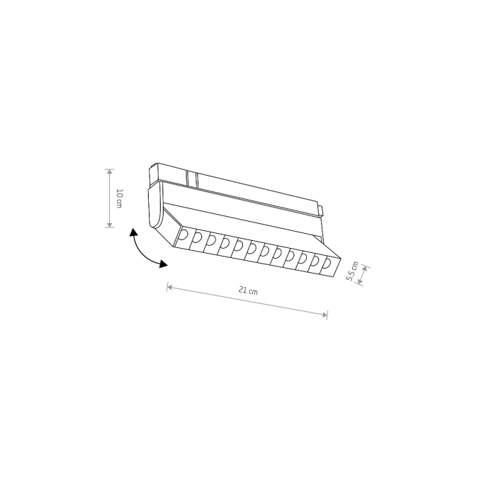 Spot liniar LED pentru sina magnetica LVM, negru, 9W, 4000K, lungime 21 cm - NOWODVORSKI [4]
