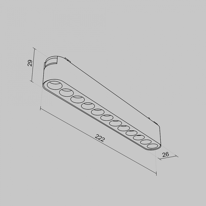 Spot liniar LED POINT pentru sina magnetica RADITY, 3000K, 12W, 1200 lm, lungime 22.2 cm - MAYTONI [3]