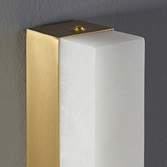 Lampă de perete BLOCK, marmura alba/alama, 40 cm [6]